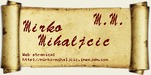 Mirko Mihaljčić vizit kartica